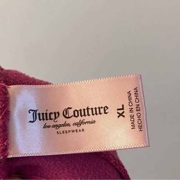 Juicy Couture hot Pink Velour velvet Jogger Gold Embroidered Logo y2k 90s XL - Picture 9 of 10